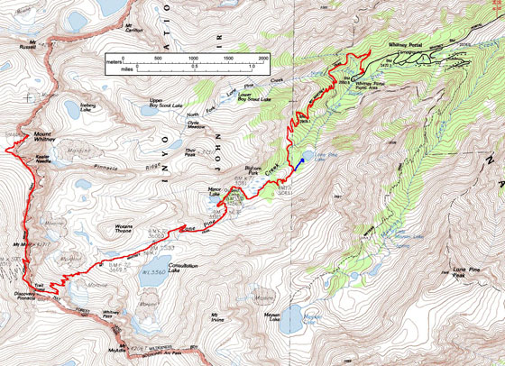 1/24,000 Map of the hike